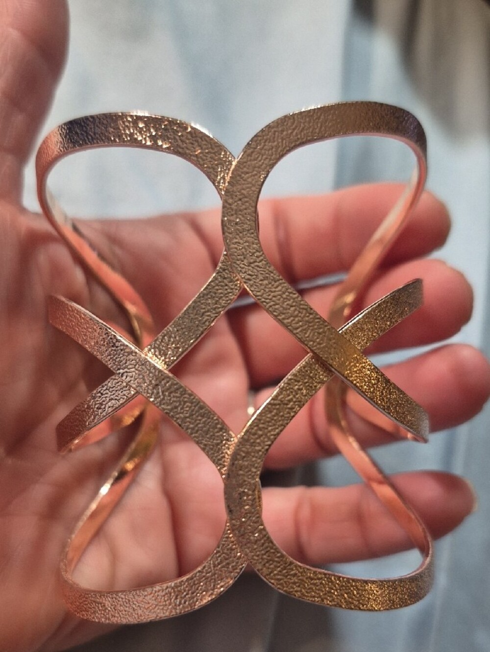 Rose Gold Cuff Bracelet - Picture 6 of 6